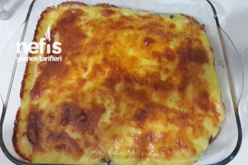 Fırında Patates Püreli Kaşarlı Et