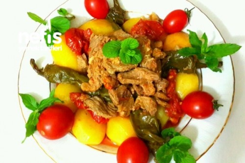 Fırın Poşetinde Patatesli Kebap