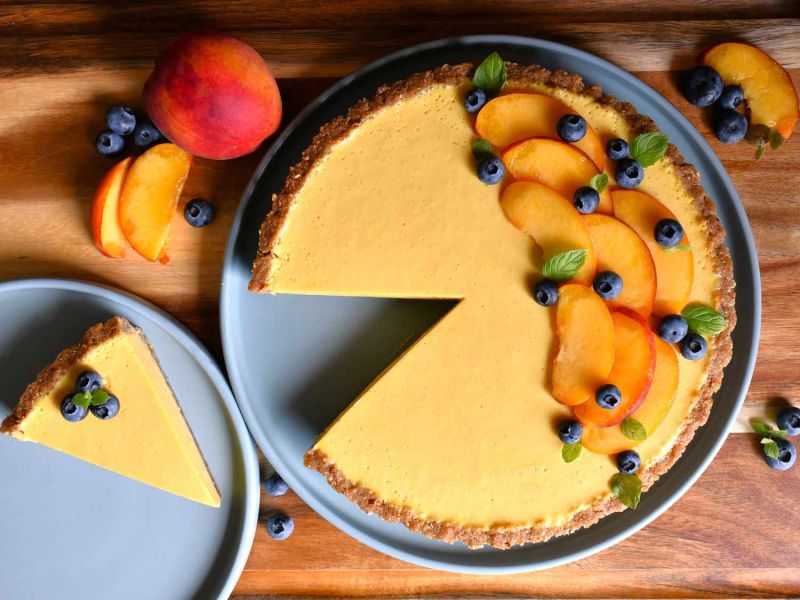 Creamy No-Bake Peach Tart