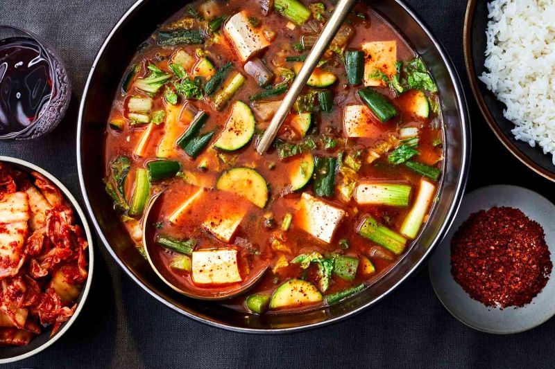 Korean Tofu and Vegetable Soup