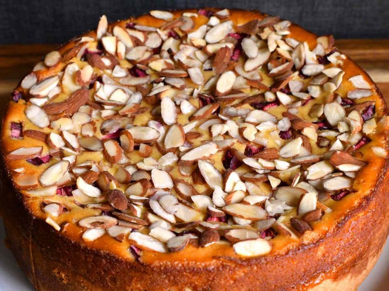 German Rhubarb Almond Cake