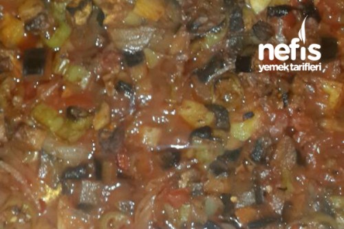 Fırında Mantar Patlıcan Et Sote