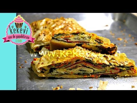 Patatesli Salam ve Kaşarlı Rulo Börek - Kekevi Yemek Tarifleri
