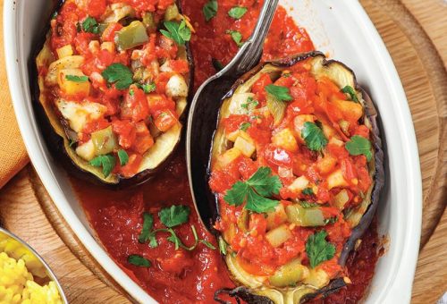 SEBZELİ PATLICAN DOLMASI