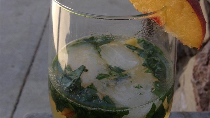 Peach-Basil White Sangria