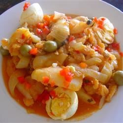 Bacalao a la Vizcaina (Basque Style Codfish Stew)