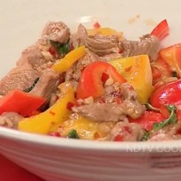 Kızarmış Pilavlı Kuzu Eti