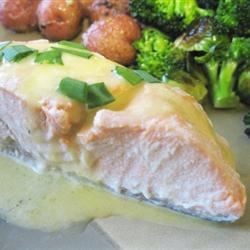 Poached Salmon with Hollandaise Sauce