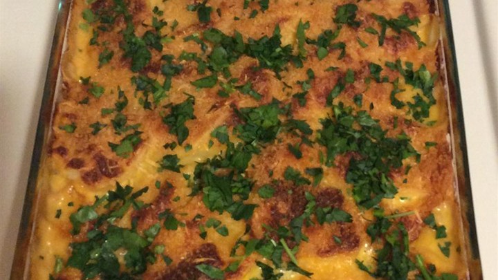Parmesan-Crusted Au Gratin Potatoes and Onion