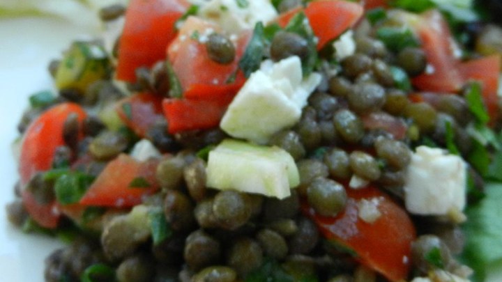 French Lentil Salad with Goat Cheese