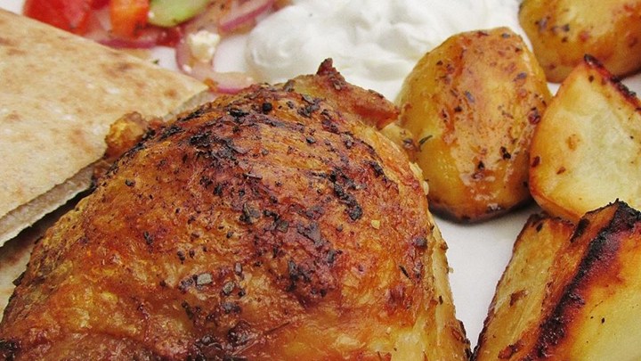 Greek Lemon Chicken and Potato Bake