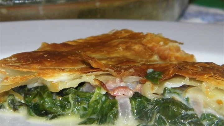 Spinach Pie with Pancetta