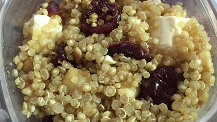 Quinoa with Feta, Walnuts, and Dried Cranberries