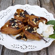 Pears Poached In Marsala Wine