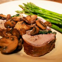 Stuffed Pork Tenderloin With Mushroom Sauce