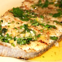 Grilled Sicilian Swordfish With Salmoriglio Sauce