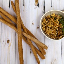 Whole Wheat Walnut Breadsticks