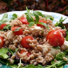 Farro Salad With Cherry Tomatoes And Fresh Mozzarella