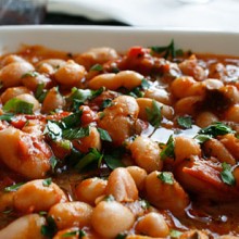 Fresh Stewed Borlotti Beans