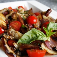 Grilled Eggplant And Tomato Salad