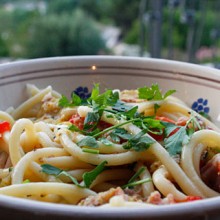 Grilled Fig & Prosciutto Pasta