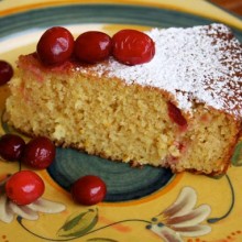 Cranberry Orange Polenta Cake