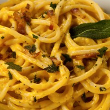 Butternut Squash Carbonara Pasta