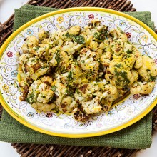 Roasted Cauliflower With Lemon Parsley Dressing