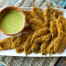 Fried Sardines With Parsley Caper Sauce