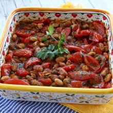 Roasted Summer Tomatoes With Beans