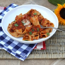 Farro Pappardelle With Mushroom Bolognese