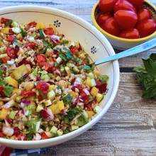 Italian Chopped Salad With Farro & Chickpeas