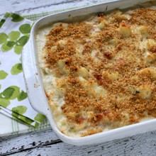 Cheesy Cauliflower Gratin With Pancetta