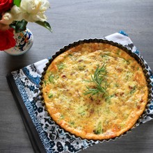 Broccoli, Pancetta & Pecorino Cheese Crustless Quiche