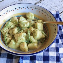 Ricotta Gnocchi With Creamy Wild Asparagus Sauce