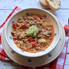 Cabbage, Bean & Farro Soup