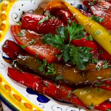 Fried Sweet Peppers With Balsamic Vinegar