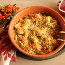Cheesy Brussels Sprouts Gratin