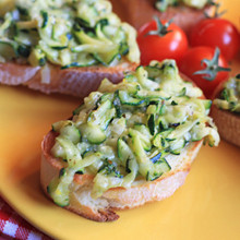 Grated Zucchini & Cheese Bruschetta