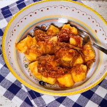 Potato Gnocchi With Slow Cooker Goose Sauce {Gnocchi Con Sugo d’oca}