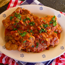 Chicken Thighs With Pancetta & Tomatoes