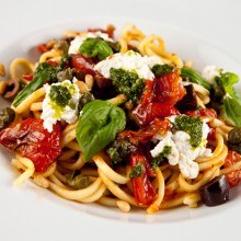 Pasta With Homemade Ricotta & Oven Roasted Tomatoes