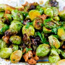 Golden Roasted Brussels Sprouts With Sausage & Garlic