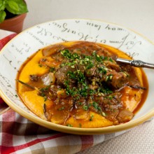 Slow Cooker Lamb Shanks With Sweet Potato Polenta