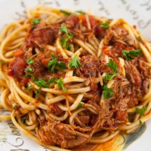 Strangozzi Pasta With Slow Cooker Turkey Ragu