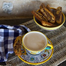 Chocolate Peanut Butter Marbled Biscotti