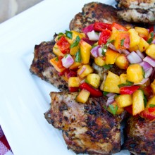 Grilled Chicken Thighs With Fresh Peach Relish