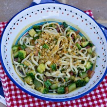 Pasta With Zucchini, Pancetta & Breadcrumbs