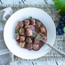 Gnocchi in Sagrantino Wine Sauce {Gnocchi al Sagrantino}