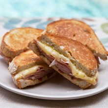 Mortadella, Asiago & Olive Spread Panini